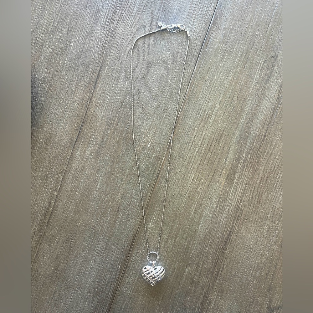 Brighton Gold,Silver and Crystals Heart Pendant